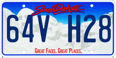 SD license plate 64VH28