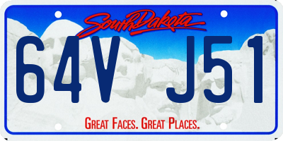 SD license plate 64VJ51