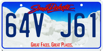 SD license plate 64VJ61