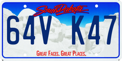 SD license plate 64VK47