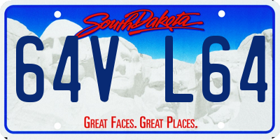 SD license plate 64VL64