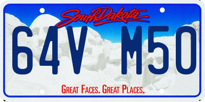 SD license plate 64VM50