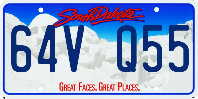 SD license plate 64VQ55