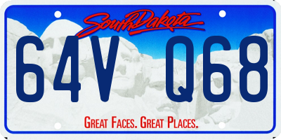 SD license plate 64VQ68