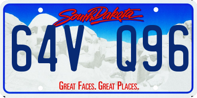 SD license plate 64VQ96