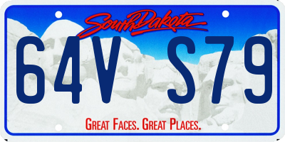 SD license plate 64VS79