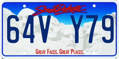 SD license plate 64VY79