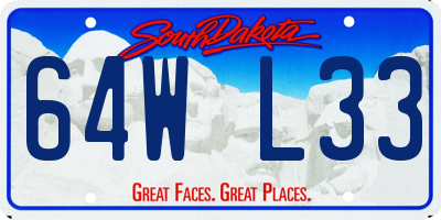 SD license plate 64WL33