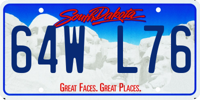 SD license plate 64WL76
