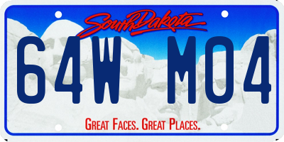 SD license plate 64WM04