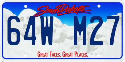 SD license plate 64WM27
