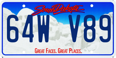 SD license plate 64WV89