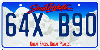SD license plate 64XB90