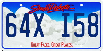 SD license plate 64XI58