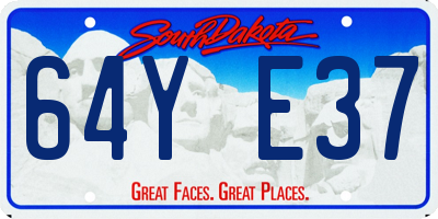 SD license plate 64YE37