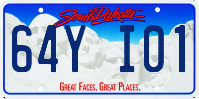 SD license plate 64YI01
