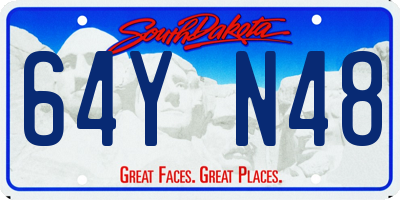 SD license plate 64YN48