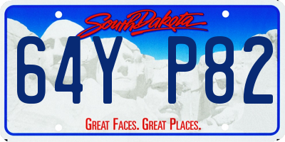 SD license plate 64YP82