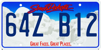 SD license plate 64ZB12
