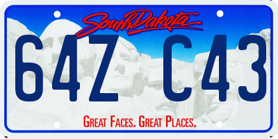 SD license plate 64ZC43
