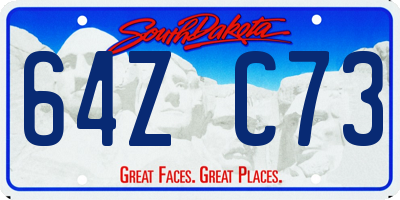 SD license plate 64ZC73