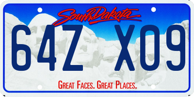 SD license plate 64ZX09