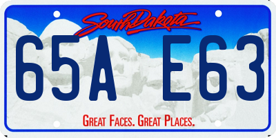 SD license plate 65AE63