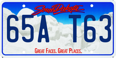SD license plate 65AT63
