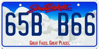 SD license plate 65BB66