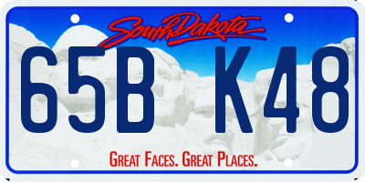 SD license plate 65BK48