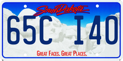 SD license plate 65CI40
