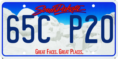 SD license plate 65CP20