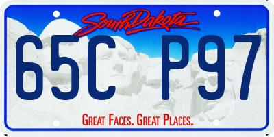 SD license plate 65CP97
