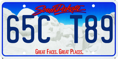 SD license plate 65CT89