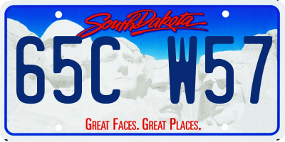 SD license plate 65CW57