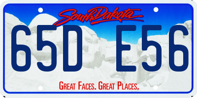 SD license plate 65DE56