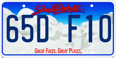 SD license plate 65DF10