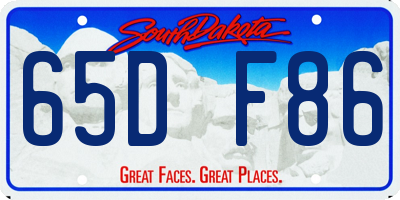 SD license plate 65DF86