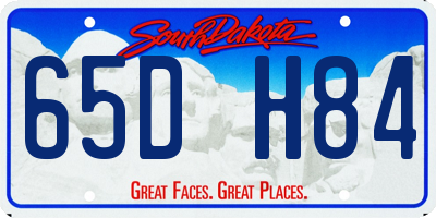 SD license plate 65DH84