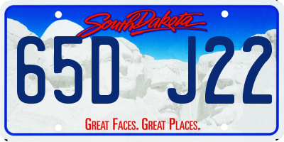 SD license plate 65DJ22
