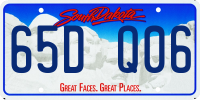 SD license plate 65DQ06