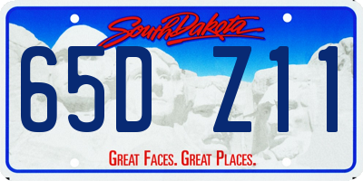 SD license plate 65DZ11