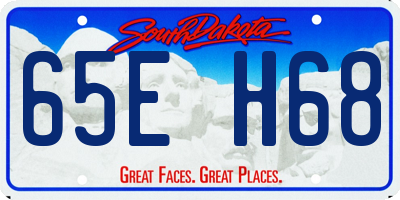 SD license plate 65EH68