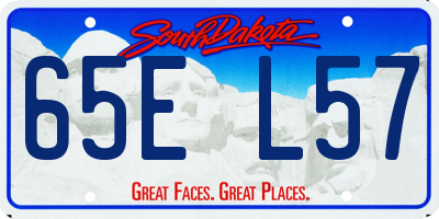 SD license plate 65EL57