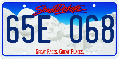 SD license plate 65EO68