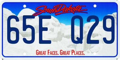 SD license plate 65EQ29