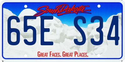 SD license plate 65ES34