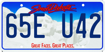 SD license plate 65EU42