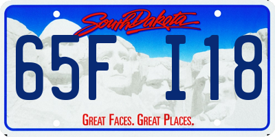 SD license plate 65FI18