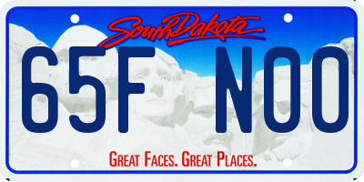 SD license plate 65FN00